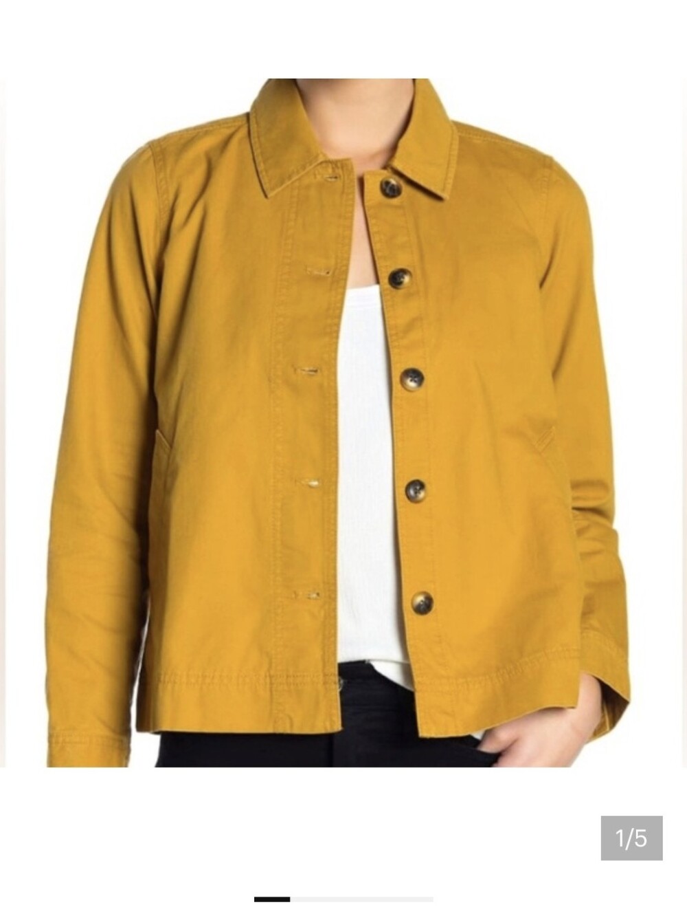 Madewell Northwood Cropped Military Utility Mustard Yellow/Tan  Sz.XS